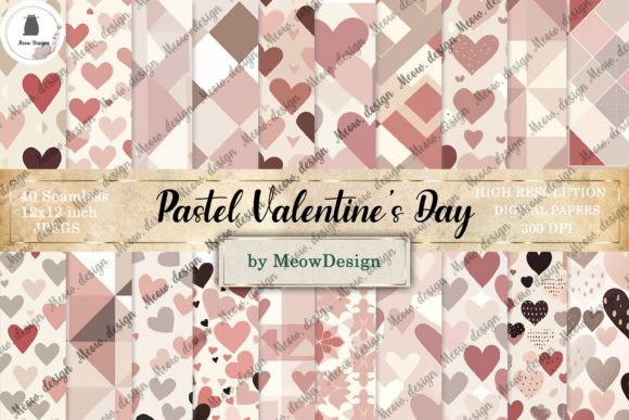 Boho Valentine s Digital Paper