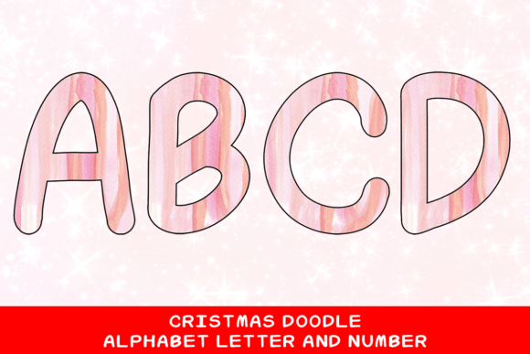 Christmas Doodle Alphabet Letter 66: A Creative Asset