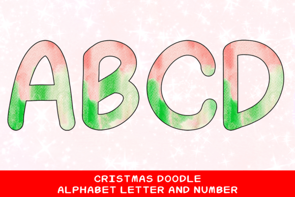 Christmas Doodle Alphabet Letter 79