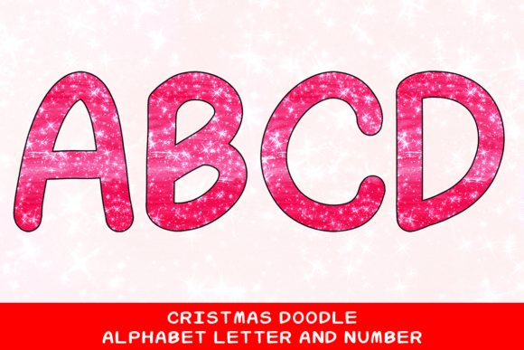 Christmas Doodle Alphabet Letter 83