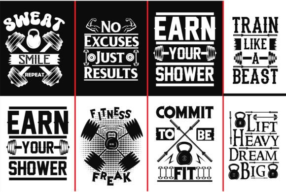 GYM Fitness T-shirt Design Bundle: A Strategic Asset for Print-on-Demand Success