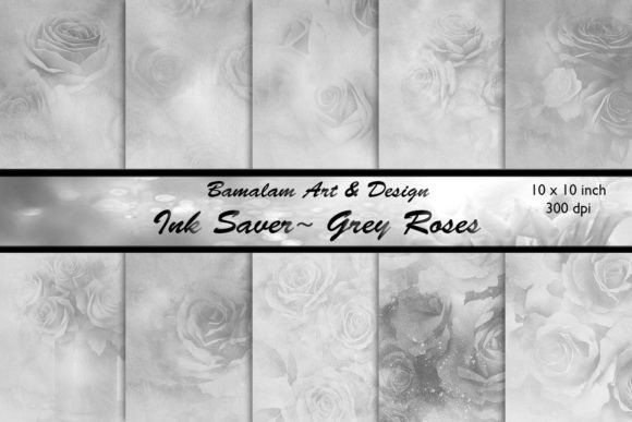 Ink Saver - Grey Rose Backgrounds