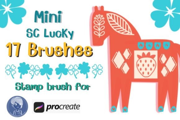 Mini Scandinavian Lucky Stamp Brushes for Procreate