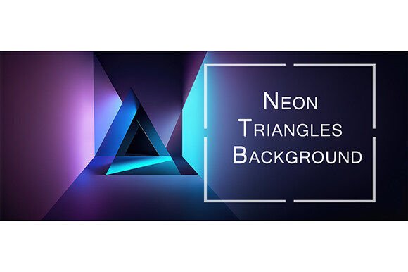 Neon Triangles Background