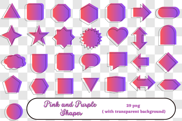 Transforming Digital Assets into Physical Reality with Pink and Purple Shapes Png