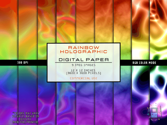 Unlocking Visual Impact with Rainbow Holographic Digital Paper